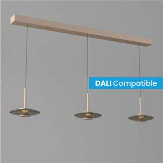 Artdelight DALI LED Design 3-lichts Hanglamp Champagne/Koffie | Artdelight Madison