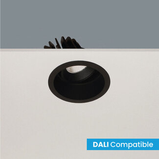 Artdelight Kantelbare DALI LED Inbouwspot IP44 Zwart | Artdelight Ribs