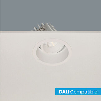 Artdelight Kantelbare DALI LED Inbouwspot IP44 Wit | Artdelight Ribs