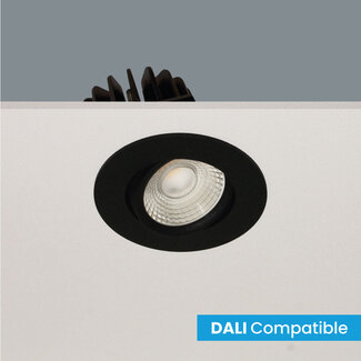Artdelight Moderne Kantelbare DALI LED Inbouwspot Zwart | Artdelight Venice 2208
