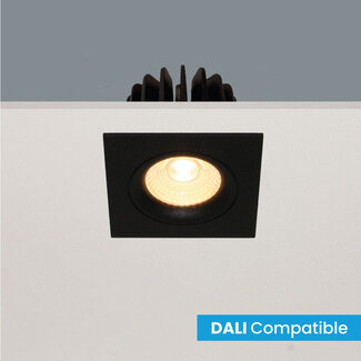 Artdelight Moderne Vierkante DALI LED Inbouwspot Zwart | Artdelight Venice 2508
