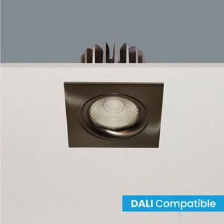 Artdelight Moderne Vierkante DALI LED Inbouwspot Mat Staal | Artdelight Venice 2508
