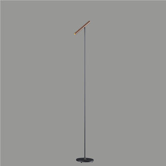 Artdelight Moderne LED Design Vloerlamp Zwart/Donker Brons | Artdelight Kansas