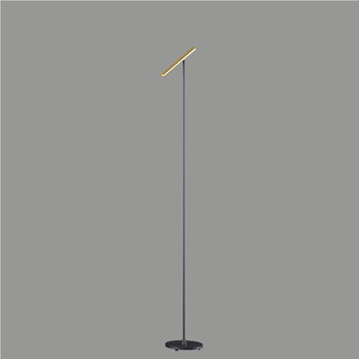 Artdelight Moderne LED Design Vloerlamp Zwart/Warm Goud | Artdelight Kansas