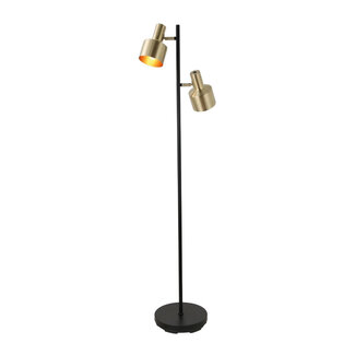 Artdelight Industriële Vloerlamp met E27 fittingen Zwart/Mat Goud | Artdelight Twinkle
