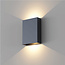 Industriële LED Wandlamp Zwart | Artdelight Memphis