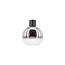 Glazen Design Plafondlamp 20cmØ met E27 Chroom/Transparant | Artdelight Rosario