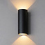 Ronde LED Wandlamp Dim to Warm Zwart | Artdelight Brody 2