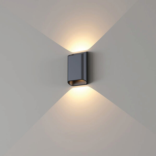 Moderne LED Wandlamp Dim to Warm Zwart | Artdelight Diaz Small