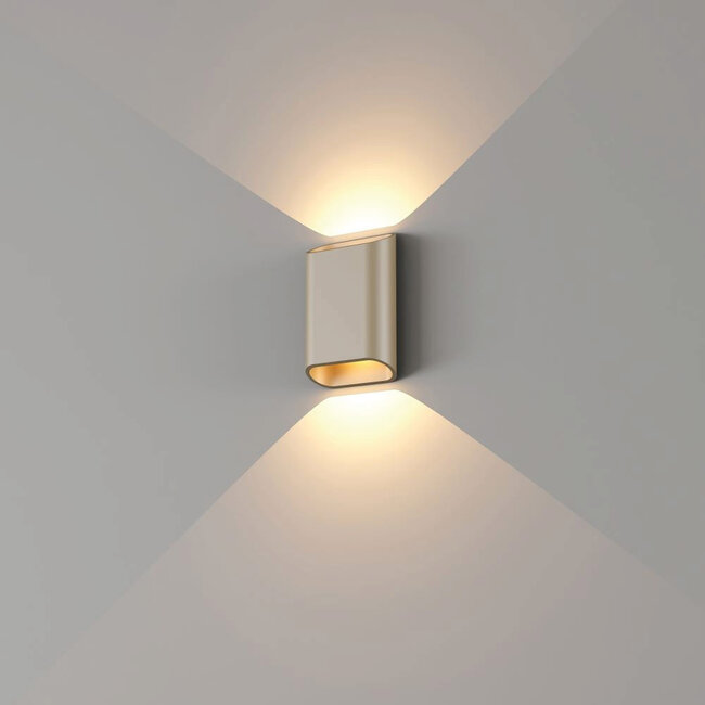 Moderne LED Wandlamp Dim to Warm Champagne | Artdelight Diaz Small