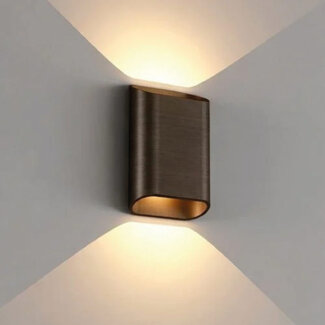 Artdelight Moderne LED Wandlamp Dim to Warm Donker Antiek Brons | Artdelight Diaz Small