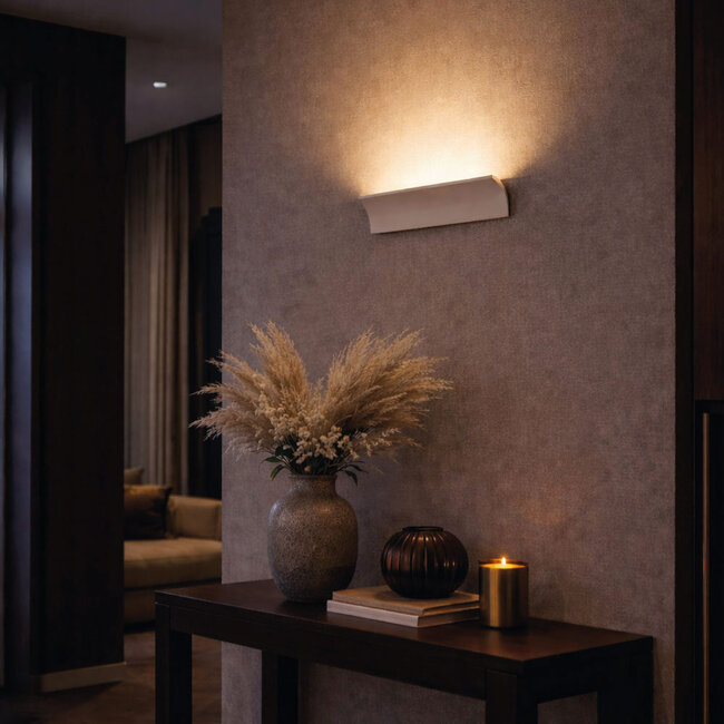 1-lichts Design LED Wandlamp Champagne | Artdelight Malibu