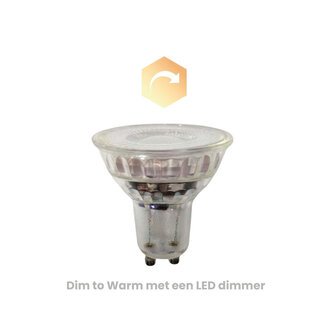 Artdelight Dim to Warm GU10 lichtbron | 6W - 380lm - 2000 - 2700K | Artdelight
