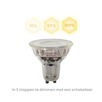 Artdelight 3-Stap GU10 lichtbron | 5W - 400lm - 2700K | Artdelight