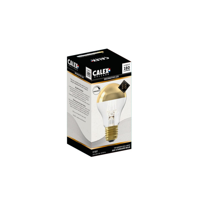 Dimbare E27 filament Kopspiegel lichtbron Gold | 4W - 180lm - 1800K | Calex