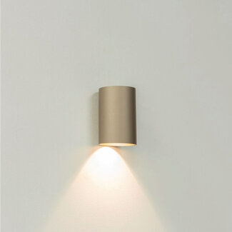 Artdelight Ronde LED Wandlamp 1-lichts Champagne | Artdelight Brody 1