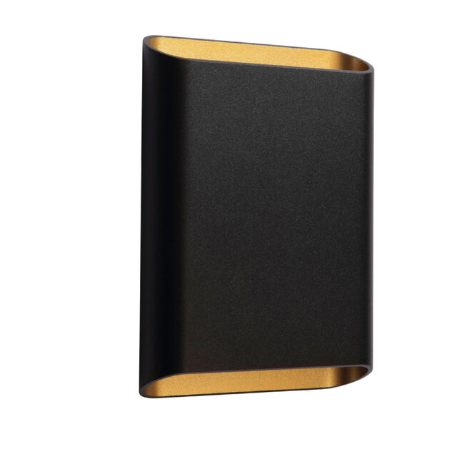 Moderne LED Wandlamp Zwart/Mat Goud | Artdelight Diaz Small