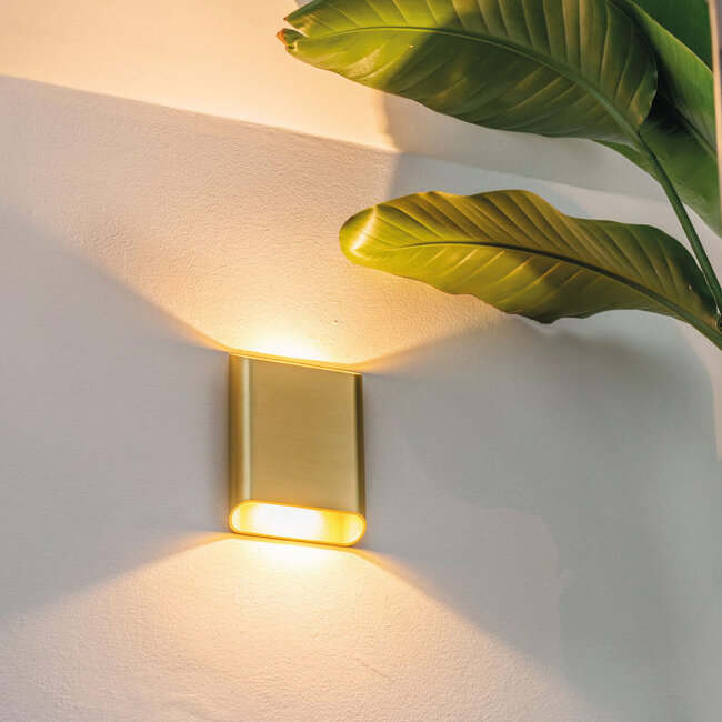 Moderne LED Wandlamp Goud | Artdelight Diaz Small