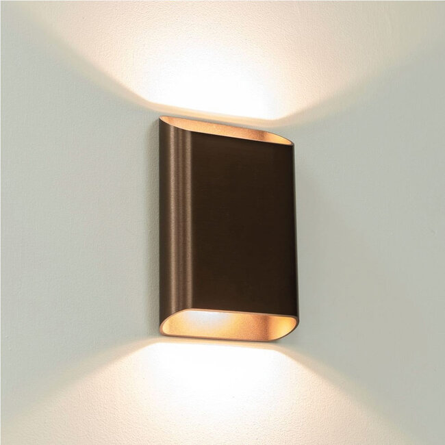Moderne LED Wandlamp Donker Brons | Artdelight Diaz Large