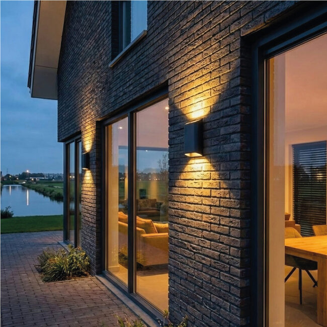 Moderne LED Wandlamp Dim to Warm Zwart | Artdelight Diaz Large