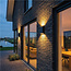 Moderne LED Wandlamp Dim to Warm Zwart | Artdelight Diaz Large