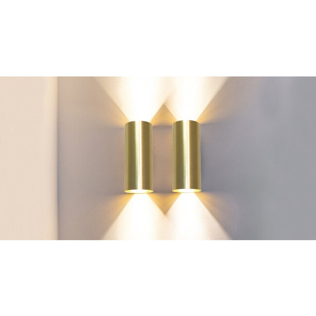 Ronde Wandlamp 2-lichts Goud | Artdelight Roulo 2L