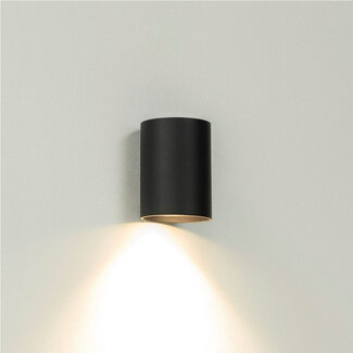 Artdelight Ronde Wandlamp 1-lichts Zwart | Artdelight Roulo 1L