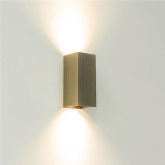 Artdelight Industriële Rechthoekige Wandlamp Antiek Brons | Artdelight Dante