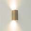 Industriële Rechthoekige Wandlamp Champagne | Artdelight Dante