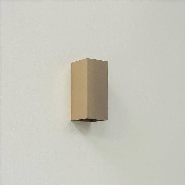 Industriële Rechthoekige Wandlamp Champagne | Artdelight Dante