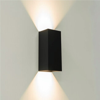 Artdelight Industriële Rechthoekige Wandlamp XL Zwart | Artdelight Dante
