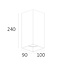 Industriële Rechthoekige Wandlamp XL Zwart | Artdelight Dante