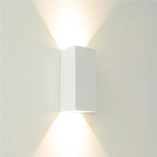 Artdelight Industriële Rechthoekige Wandlamp XL Wit | Artdelight Dante