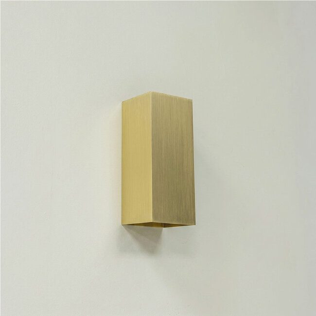 Industriële Rechthoekige Wandlamp XL Goud | Artdelight Dante