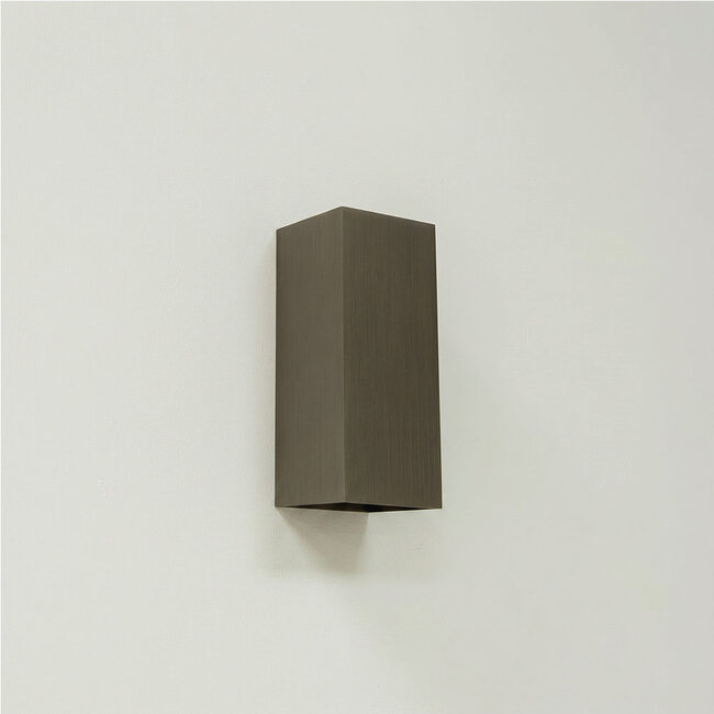 Industriële Rechthoekige Wandlamp XL Gun Metal | Artdelight Dante
