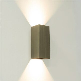 Artdelight Industriële Rechthoekige Wandlamp XL Antiek Brons | Artdelight Dante