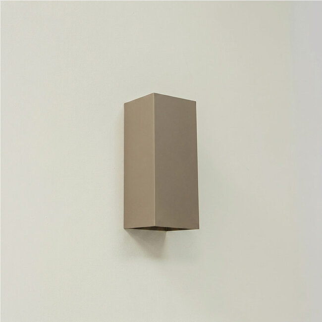 Industriële Rechthoekige Wandlamp XL Champagne | Artdelight Dante