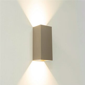Artdelight Industriële Rechthoekige Wandlamp XL Champagne | Artdelight Dante