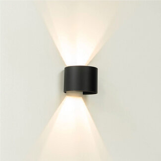 Artdelight Industriële Ronde Wandlamp Zwart | Artdelight Gyro