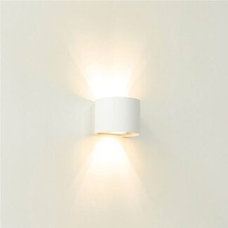 Artdelight Industriële Ronde Wandlamp Wit | Artdelight Gyro