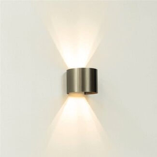 Artdelight Industriële Ronde Wandlamp Gun Metal | Artdelight Gyro