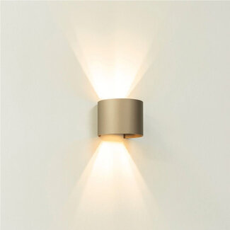 Artdelight Industriële Ronde Wandlamp Champagne | Artdelight Gyro