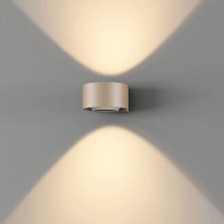 Artdelight Moderne Ronde LED Wandlamp Champagne | Artdelight Hudson