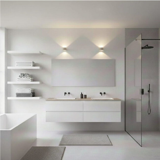 Moderne Ronde LED Wandlamp Champagne | Artdelight Hudson