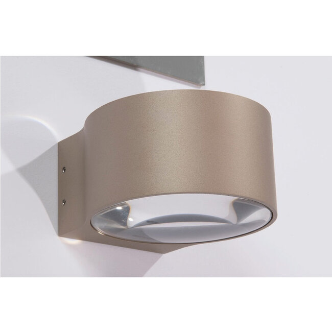 Moderne Ronde LED Wandlamp Champagne | Artdelight Hudson