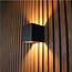 Design Kubus LED Wandlamp Zwart | Artdelight Fulda