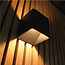Design Kubus LED Wandlamp Zwart | Artdelight Fulda