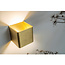 Design Kubus LED Wandlamp Goud | Artdelight Fulda