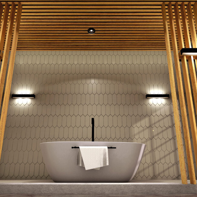 Design LED Wandlamp XL Zwart | Artdelight Mainz