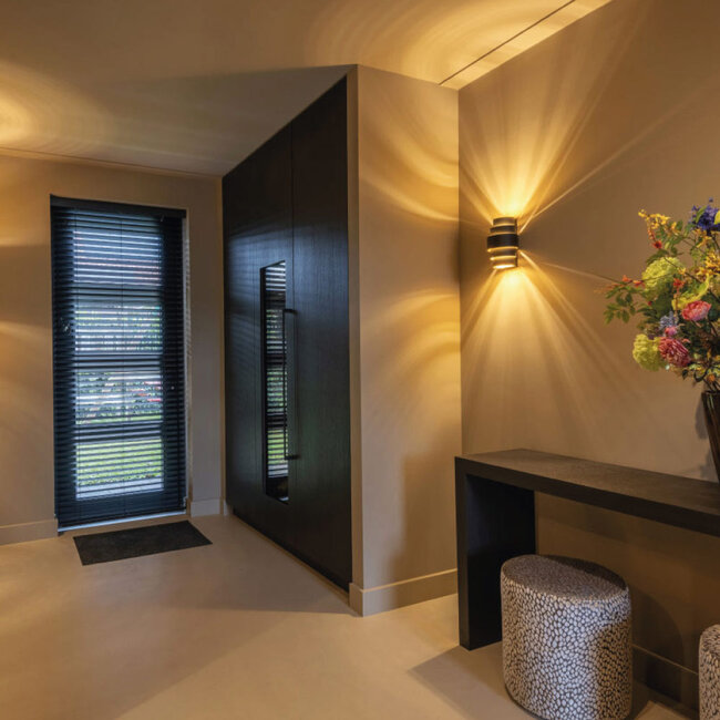 Industriële Design Wandlamp Zwart/Mat Goud | Artdelight Rolls